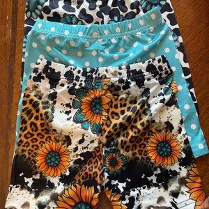 NWOT Kids Colorful Patterned Shorts Set